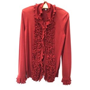Yves Saint Laurent Ruffle Cardigan